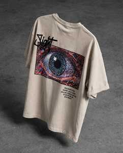 Sight <b>T</b>-<b>Shirt</b> Unisex Crew Neck Short Sleeve Regular Fit Casual Solid Letter 100% Cotton Jersey Breathable All Seasons 220g - Product Image 5