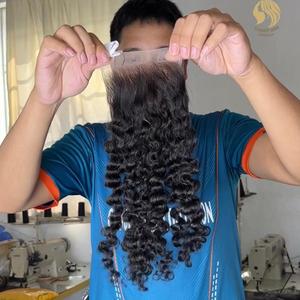 ช่อผมคนบราซิลแท้พร้อมแผ่นปิดลูกไม้ผม100% ขนาด13x6นิ้ว - Product Image 4