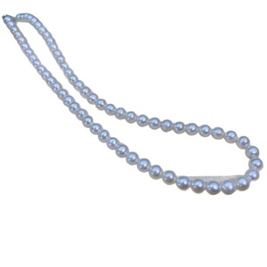 Collier de perles d'eau douce naturelles de haute qualité 6-7 mm Blanc froid Lumière Presque parfaitement circulaire avec de légères imperfections Sans noyau - Product Image 5