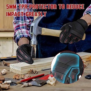 High Quality <b>Synthetic</b> <b>Leather</b> Amara Mechanic Gloves Heat Resistant Durable Impact Resistant Heavy Duty Fingers Palm Padded - Product Image 6