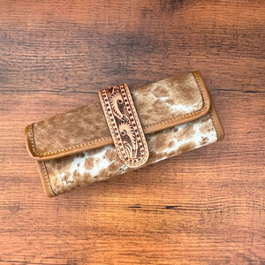 กระเป๋าเครื่องประดับหนังวัวแบบพกพาที่มีคุณภาพสูงกระเป๋าเดินทางพับเก็บได้ - Product Image 2