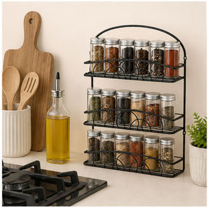 Rust Resistant Finish for Bathroom <b>Towel</b> and toiletries Organizer Minimalist <b>Standing</b> Type Three Tier Metal Storage Rack - Product Image 6