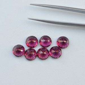 Pierre précieuse naturelle de grenat Umbalite de 7 mm, taille ronde facettée, pierre de grenat magenta du Malawi pour bague, pendentif, bracelet, bijoux DIY - Product Image 3