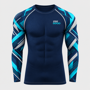 Rashguard MMA BJJ Sin Gi para Hombre, con Logo Personalizado, Manga Larga, Compresión, Secado Rápido, Elástico, para Entrenamiento de Lucha - Product Image 2