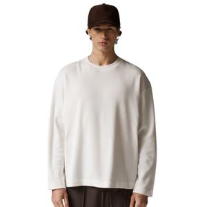 T-shirt à manches longues en coton gaufré pour homme, col rond, style décontracté streetwear, tissu texturé doux - Product Image 6