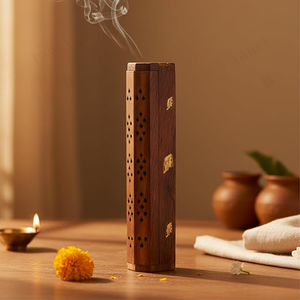 Decorative Chinese Style Wooden <b>Incense</b> Tray Holder Handmade Durable Stick Burner for Home Decor Meditation Spiritual Practices - Product Image 2