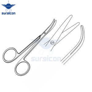 Tijeras Fomon de 11.5 cm (4½ Pulgadas), Curvas, de Acero Inoxidable, Reutilizables, Quirúrgicas, para Rinoplastia, ORL, Cirugía Plástica, Cosmética y Nasal - Product Image 6