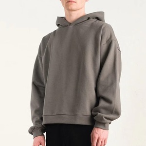 Sudadera con Capucha Extra Grande para Hombre, Color Sólido, 100% Algodón Felpa, Corte Casual, Ropa de Otoño - Product Image 4