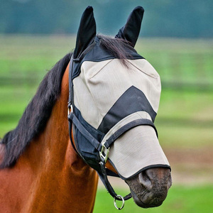 Horse <b>Fly</b> Protection Hood Breathable Fine Mesh Eye and Ear Coverage with UV Protection for Riding Training Turnout and Daily - Product Image 6