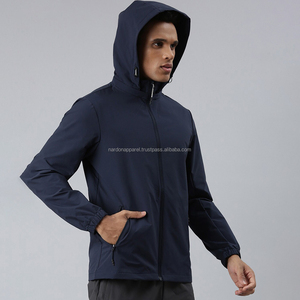 Nardon Apparel OEM Chaquetas cortavientos con logotipo personalizado Hombres Chaquetas deportivas al aire libre Chaqueta cortavientos de tamaño regular para hombres - Product Image 1