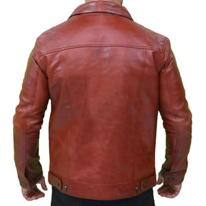 Premium Soft <b>Men's</b> Genuine Leather <b>Jacket</b>-Stylish Daily Comfortable Durable Fashion Waterproof Windproof Eco-Friendly Front Logo - Product Image 2