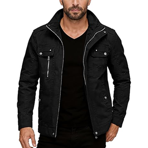 Veste légère en coton pour homme, veste décontractée, manteau de terrain, coupe-vent - Product Image 1