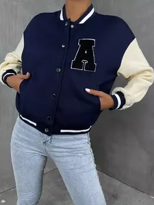 Veste varsity homme à prix bas, dernier style, logo personnalisé, coupe ample, respirante, veste d'hiver varsity homme - Product Image 3