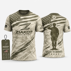 ZIAKOT industry New design Men's Custom Black Red-White Performance <b>T</b>-<b>Shirt</b> - Product Image 6