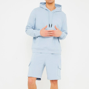 Ensemble de survêtement de luxe personnalisé pour homme en molleton technique, short et sweat à capuche décontractés en molleton bouclette 100 % coton de haute qualité - Product Image 3