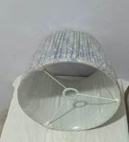 Abat-jour en lin beige plissé fait main, design conique traditionnel, décoratif pour lampes de table et lampes suspendues
