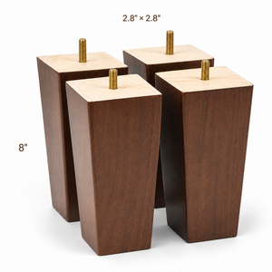 Patas de Muebles de Madera, Base Rectangular de Madera Maciza para Sofá, Diseño Moderno, Fácil Instalación, Uso en Hogar y Oficina, Pata de Sofá de Madera Maciza - Product Image 2
