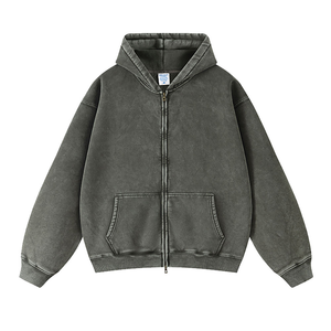 Fabricants de sweats à capuche unis et vierges Streetwear en molleton 100% coton épais 400 g/m² personnalisés pour hommes - Product Image 6