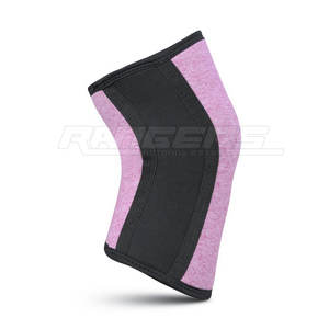 Manchons de genou en nylon et coton avec logo personnalisé, épais, antidérapants, à compression, pour usage professionnel multisports, soutien articulaire - Product Image 5