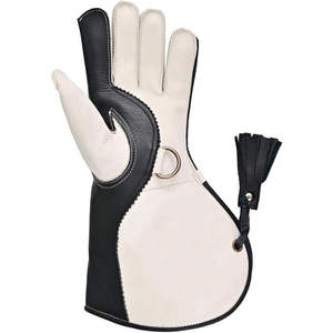 Gants de fauconnerie en cuir nubuck au design unique, personnalisables, pour la manipulation professionnelle des oiseaux, accessoire standard de chasse - Product Image 2