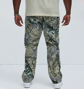 บริการ OEM ขายส่ง กางเกงจ็อกกิ้งคาร์โก้ลายพรางผ้าฝ้าย 100% สำหรับผู้ชาย กางเกงจ็อกเกอร์ทรงตรงแบบซิปสั่งทำพิเศษสำหรับผู้ชายสไตล์ฮิปฮอป - Product Image 5