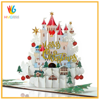 Tarjetas 3D Pop-up para Empresas y Tiendas de Regalos, Superventas, Tarjetas de Felicitación Navideñas con Diseño de Santa Claus