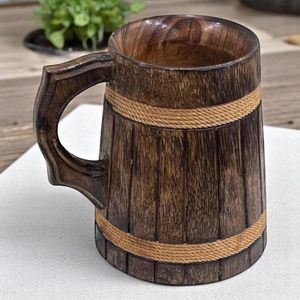 Jarra de Cerveza de Madera Hecha a Mano, con Acabado Sheesham, Estilo Barril, Ligera y Duradera, para Cerveza Artesanal, Bar en Casa - Product Image 4