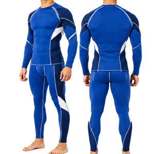 Ensemble de vêtements de sport pour hommes, à séchage rapide, flexible, à manches longues, pour l'entraînement, la course à pied, l'athlétisme - Product Image 6