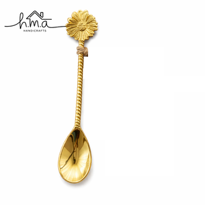 Juego de Cubiertos de Latón Dorado con Diseño de Ramas y Hojas, Cuchara, Tenedor, Cuchillo, Vajilla Decorativa - Product Image 2