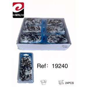 Colliers en caoutchouc noir et blanc GOMA - Product Image 1