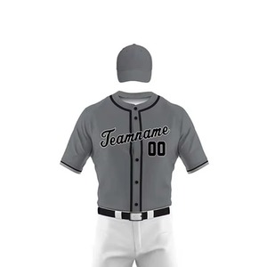 Ensembles d'uniformes de baseball unisexes les plus vendus, respirants, à séchage rapide, antibactériens, 100% polyester, logo personnalisé, uniformes d'équipe - Product Image 5