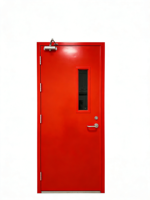 Porte coupe-feu en acier BS476 de haute qualité avec âme en nid d'abeille et cadre à charnières pour couloir d'hôpital