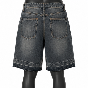 Pantalones Cortos de Diseño Personalizado para Hombre, 100% Algodón Orgánico, Estilo Urbano, Ecológicos, Cintura Media, Lavados, Novedad de Verano - Product Image 2