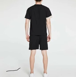 Conjunto Deportivo de Verano para Hombre, Estilo Casual, Fabricación OEM, Camiseta y Pantalones Cortos, 100% Algodón, Liso, con Bolsillo Lateral, Transpirable - Product Image 3