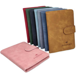 Wholesale and Custom Logo Travel Credit Card <b>Wallet</b> Passport Cover Case PU Leather Travel Passport <b>Holder</b> with Magnetic Closure - Product Image 6