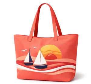 Bolsa de Lona Personalizada, Bolsa de Playa de Algodón, Bolsa de Hombro para Mujer, Bolsa de Compras con Cierre para Vacaciones y Viajes - Product Image 3