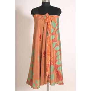 Women's Vintage Printed A-Line Ankle-Length <b>Wrap</b> Skirt Natural Waist Indian Boho Casual Summer Handmade 100% Silk - Product Image 4