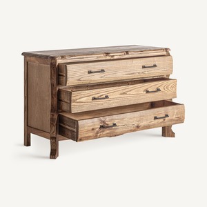 Rustic Solid Wood Dresser <b>Cabinet</b> Vintage Farmhouse Chest of Drawers for Bedroom Hotel and Villa Furniture - Product Image 6