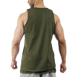 Débardeurs de sport pour hommes grande taille en coton avec logo personnalisé, sans manches, pour l'été, vente en gros - Product Image 5