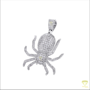 Pendentif araignée de qualité supérieure avec pierres en moissanite et style de bijoux streetwear - Product Image 5