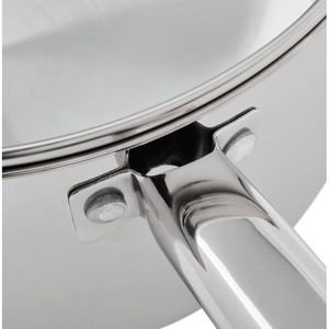 Casserole en acier inoxydable de 3 Qt compatible avec l'induction, avec couvercle - Product Image 4