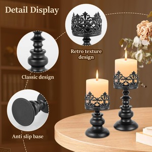 Candelabro Vintage de 3 Brazos – Decoración de Mesa Antigua para Interiores Elegantes - Product Image 3