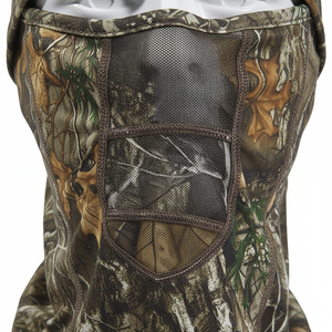 Cagoule de chasse camouflage respirante en maille, masque tactique intégral, cache-cou extérieur pour la pêche, le cyclisme, le jeu de guerre CS, couvre-chef sportif - Product Image 6