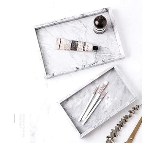 White Marble <b>Vanity</b> <b>Tray</b> for Bathroom Counter Perfume Organizer Jewelry <b>Tray</b> Decorative Marble Bathroom <b>Tray</b> - Product Image 6