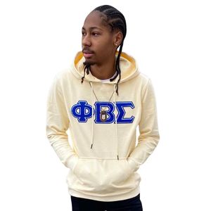Phi Beta Sigma <b>Neutral</b> Chenille Hoodie for Men Comfortable Fit Premium Fabric Greek Fraternity Apparel Casual Wear - Product Image 1