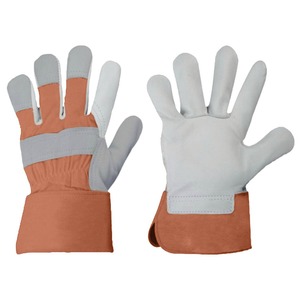 Gants de travail en cuir à doigts entiers avec grip antidérapant et fermeture auto-agrippante pour usage extérieur, unisexe, toutes saisons - Product Image 5