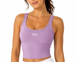 Top de Yoga para Mujer, Premium, Elástico, Transpirable, de Spandex y Poliéster, Ropa Deportiva Ligera, Estilo Moderno - Product Image 1