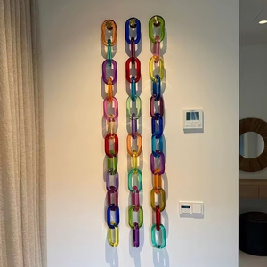 Cadena de eslabones de resina, decoración de pared con eslabones de resina colgantes, arte de resina acrílica moderno y único al precio más bajo. - Product Image 1