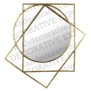 Espejo de Navidad decorativo de pared antiguo dorado de bajo precio para sala de estar espejo de pared de forma contemporánea - Product Image 1