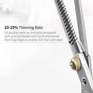 Tijeras de Entresacar de Calidad Premium para Barbería, Acero Inoxidable, Cuchilla Afilada, Tijeras de Seguridad para Texturizar el Cabello, para Uso Profesional en Salón - Product Image 6